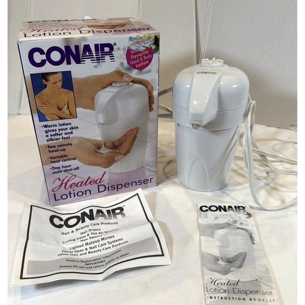 Conair Heated Hot Lotion Dispenser Warmer Body Hand Baby‎ HLD20P Pearlized